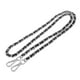 thumbnail image 5 of Correa de repuesto de cadena metálica y cuero de 120 cm, asa para bolso bandolera/clutch. Plata + negro, 5 of 7