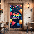 thumbnail image 6 of LUUFILx Happy 26th Birthday Banner Colorful Backdrop with Balloons Party Supplies Photography Props Decoration Background Perfect for Celebrations, 6 of 7