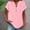 Pink, variant on Summer Tops for Women 2025 Casual Short Sleeve Cotton Linen Shirts Button V Neck Tunic Blouse Beach Vacation Clothes, Limited Time Under 10 Dollars
