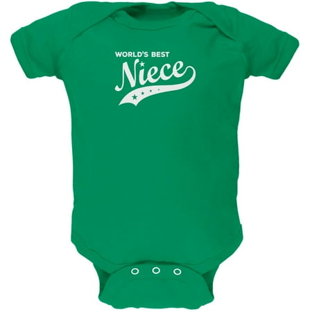 

World s Best Niece Kelly Green Soft Baby One Piece - 9-12 months