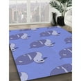 thumbnail image 2 of Ahgly Company Indoor Square Patterned Sky Blue Dress Blue Area Rugs, 5' Square, 2 of 6