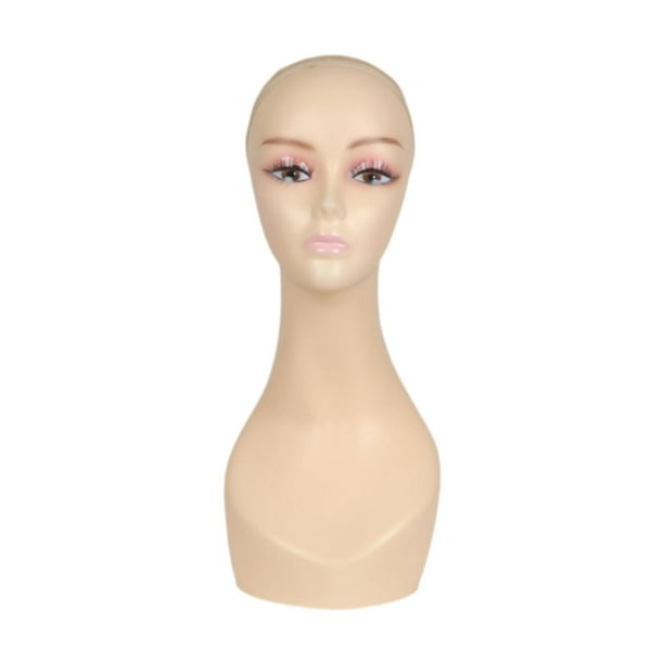 Modelo de peluca de cabeza de maniquí femenino Multifuncional estancamiento de la cabeza del cabezal de entrenamiento soporte para bufandas de gafas