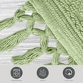 thumbnail image 4 of Jean Pierre Ricardo Cotton Fringe 2-Piece Bath Rug Set, Sage Green, 4 of 8