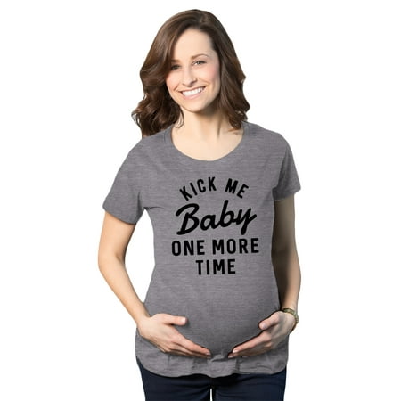

Maternity Kick Me Baby One More Time Tshirt Funny Pregnant Song Lyrics Tee (Dark Heather Grey) - 3XL