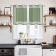 thumbnail image 2 of Cameo Brown Greek Key Kitchen Curtains Small Short 39 Inch Length, Geometric Greece Ancient Farmhouse Geo Bedroom Living Room Curtains, Light Filtering Cafe Curtain Drapes 2 Panels Set 55''x39'', 2 of 9