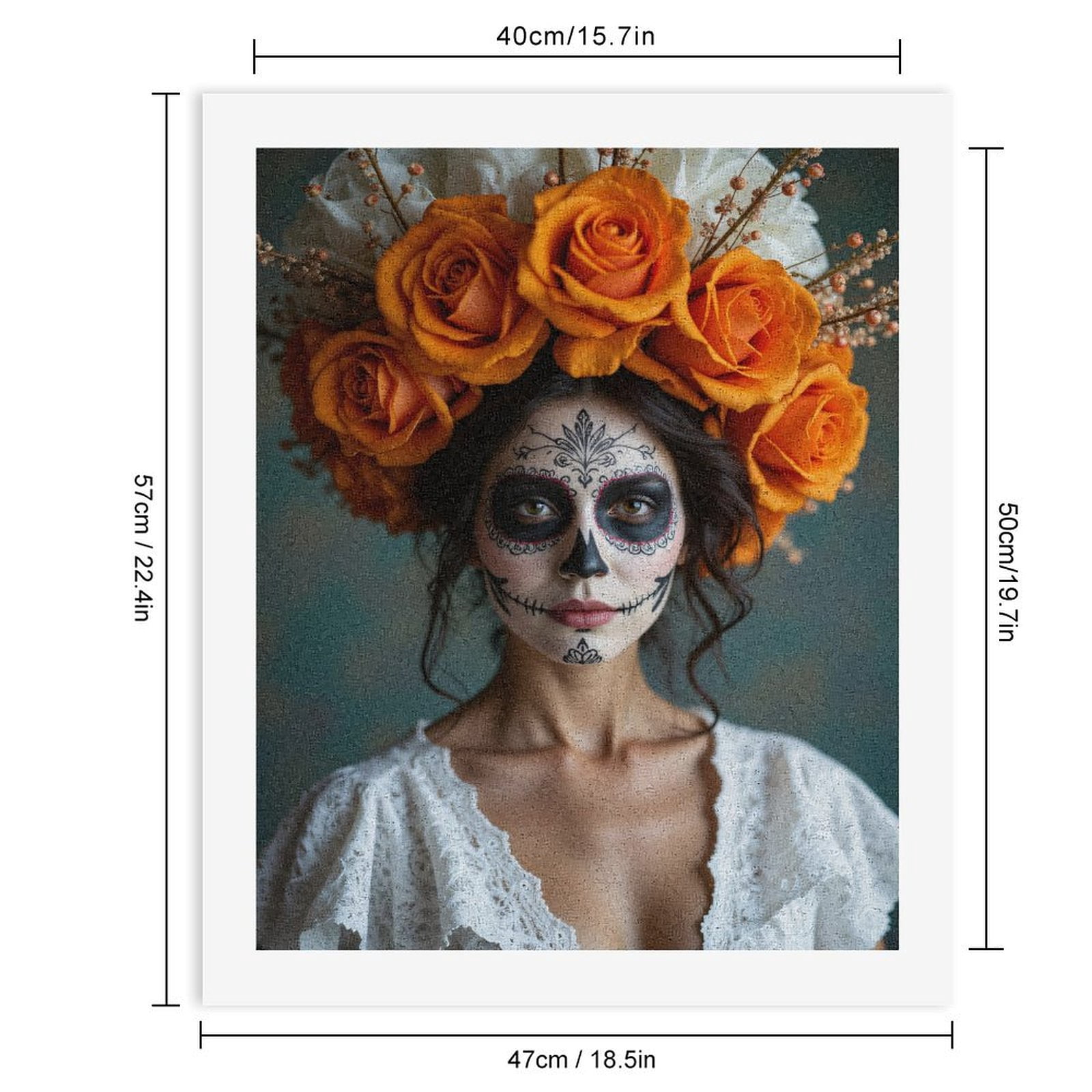 Paint By Numbers Kit for Adults Beginner - DIY Masks Floral Art Face Painting Canvas Painting Kits for Adults, Frameless Paint By Number for Adults for Home Wall Decor 16x20 Inch