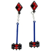 SALESONE Birds of Prey Harley Quinn 3D Mallet Dangle Enamel Earrings