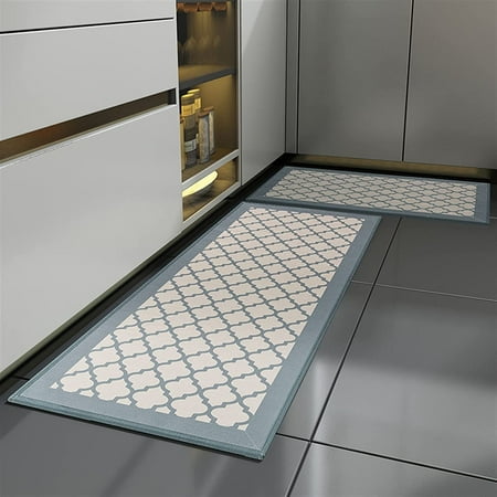 

DancePeanut Kitchen Mat Waterproof Non-Skid Anti Fatigue Kitchen Rug Cushioned Comfort Standing Mat Floor Mats for House Sink Office Kitchen Khaki