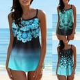 thumbnail image 4 of Women‘s Tankini Swimsuits Two Piece Tummy Control Bathing Suits Tank Top With Boyshorts Swimwear, 4 of 9