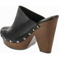 thumbnail image 3 of Mark and Maddux ANTONIO-06 Wood Effect Platform Women's Clogs in Black, 3 of 4