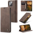 thumbnail image 1 of CaseMe for iPhone 15 Plus, Wallet Case Soft PU Leather Flip Case Magnetic Stand Flip Protective Cover Leather Case with ID & Credit Card Slots Holder Case-Coffee, 1 of 8