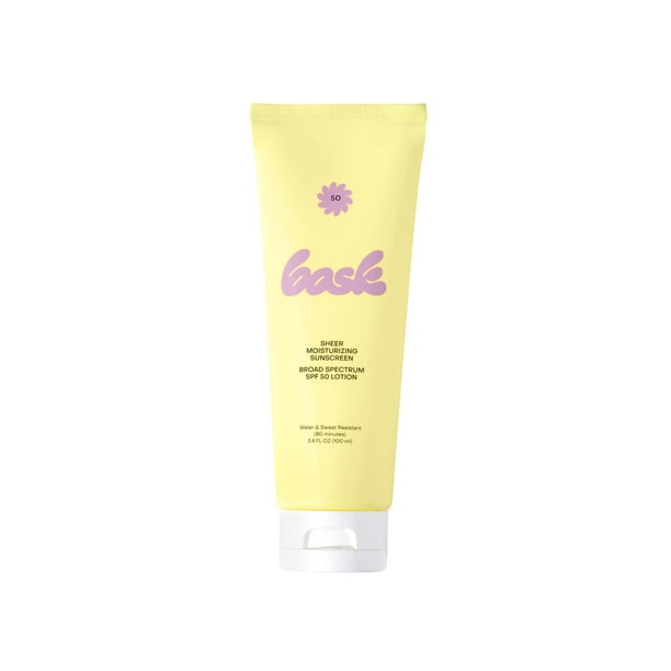 Bask Suncare SPF 30 Loción protectora solar hidratante transparente - Protección de amplio espectro UVA/UVB Recomendado por dermatólogos Hidratante Ligero y de rápida absorción Sin yeso blanco Tamaño