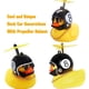 thumbnail image 5 of Adornos de pato de goma para coche, decoraciones para salpicadero de coche de pato amarillo con casco de hélice, cuernos de bicicleta de pato exprimible, hélice, 2 uds., 5 of 5