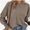 Taupe, variant on Women's Autumn Fashion T-shirt Round neck Casual Basic T-shirt Top Shirt