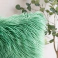 thumbnail image 2 of SUSIELADY Pack of 2 Faux Fur Throw Pillow Covers 18x18 Inch, Luxury Soft Fuzzy Cushion Covers for Couch, Sofa, Bed, Living Room, Decorative Pillowcases, Light Green, 2 of 7