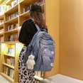 thumbnail image 4 of Mochila Nailon Informal Mochilas Escolar para Niñas Universitarias Con Varios Bolsillos (azul), 4 of 9