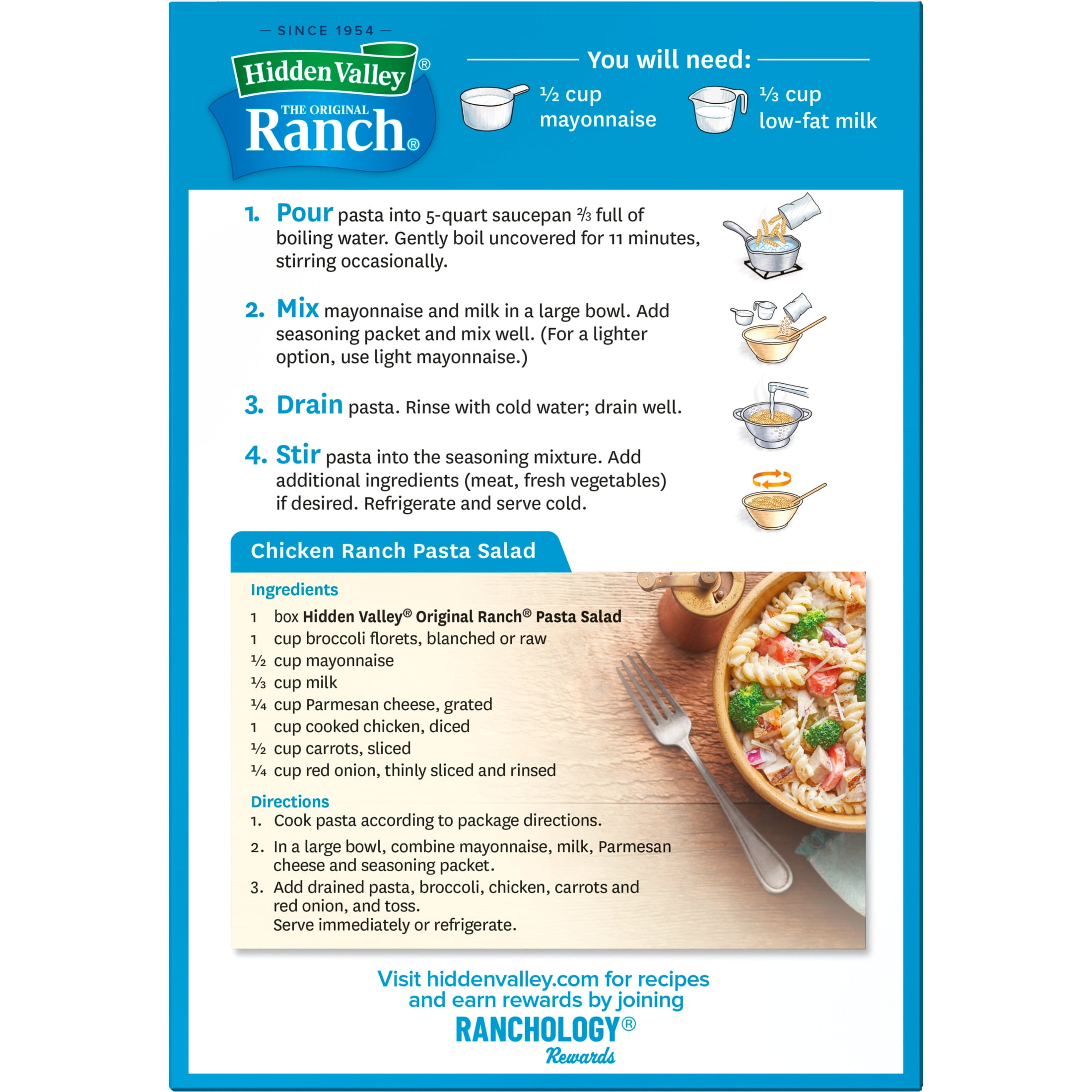 Hidden Valley Original Ranch Pasta Salad, 7.09 fl oz