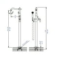 thumbnail image 2 of ALFI brand AB2553-BN Brushed Nickel Free Standing Floor Mounted Bath Tub Filler, 2 of 7