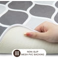 thumbnail image 4 of Bathroom Rug 32x20, Soft Absorbent Microfiber Bath Rug, Non-Slip Quick Dry Bath Carpet, Machine Washable Bathroom Accessories, Floor Décor Bathmat for Bathroom, Tub and Shower, Grey Wave Pattern, 4 of 6