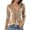 Khaki, variant on Women's Solid Velvet Hooded Long Sleeve Top V Neck Drawstring Ruched Front Slim Casual Pullover for Dating Party Daily Wear Wine