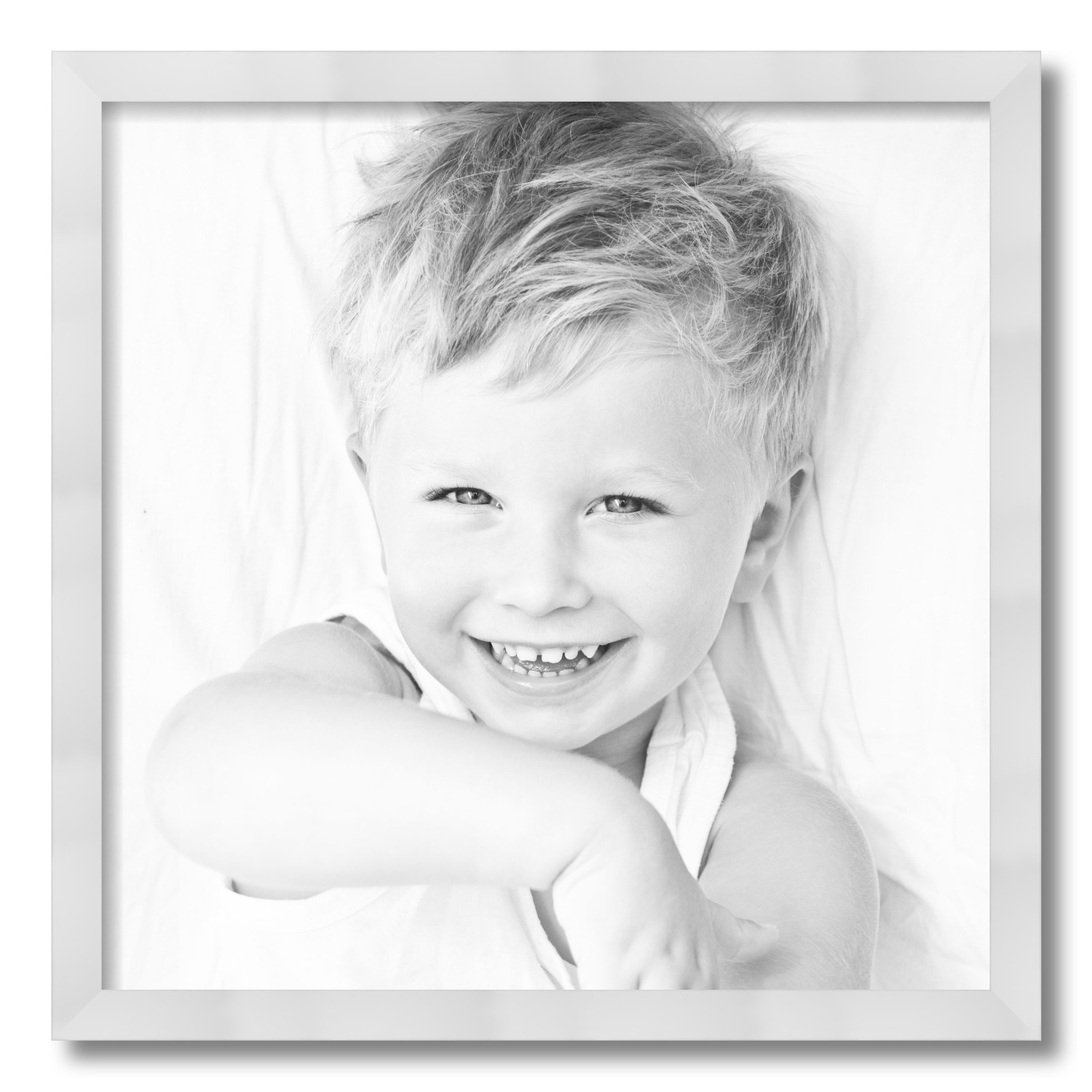 ArtToFrames 20x20 Inch Satin White Picture Frame, This White Wood