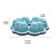 thumbnail image 2 of 6 Holes Heart Shape Silicone Material Cake Mould Silicone Cupcake Mold for Home Kitchen DIY Baking Gift for Baking Lover Green, 2 of 4