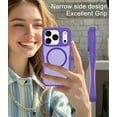 thumbnail image 6 of for iPhone 17 Pro Max Case, Compatible with Magsafe, Translucent Matte Shockproof Anti-Slip Anti-Fingerprint Pocket-Friendly Phone Case Cover - Purple, 6 of 7
