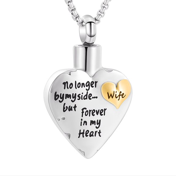 Heart Cremation Jewelry for Ashes Holder Urn Necklace for Wife Urn Pendants with Chain