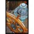 thumbnail image 3 of Foschino, Suzanne 11x14 Black Modern Framed Museum Art Print Titled - Old Sailboats Ship Wheel, 3 of 5