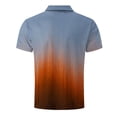 thumbnail image 6 of IhhxPro Men's Short Sleeve Gradient Collared Shirt with Button Detail Fashion Casual Summer Slim Fit Cotton Office Golf S-4XL, 6 of 6