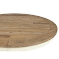 thumbnail image 4 of Prato Round Antique White and Distressed Oak Two-tone Finish Wood Dining Table, 4 of 5