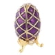 thumbnail image 5 of Organizador de joyería Hugo de cristal vintage en apariencia de huevo violeta, 5 of 7