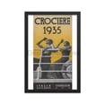 thumbnail image 4 of Cruises from the Italian Lines - Italia Cosulich Lloyd Trestino, Adria, 1932. Framed Vintage Travel Poster, 4 of 11