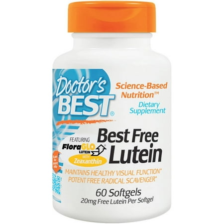 Doctor's Best Floraglo 20mg Free Lutein, 60 CT (Best Eye Supplements For Cataracts)