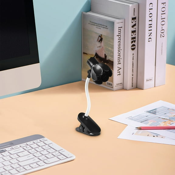 PRETXORVE Mini Desk Lamp Led Foldable Portable Night Light Magnetic Attractive Warm Color Eye-Caring Reading Clip-on Desk Lamp