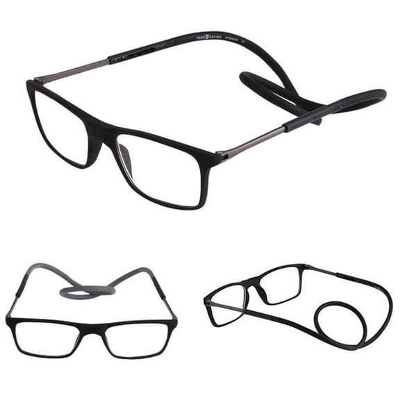 NXMY Portable Magnetic Reading Glasses With Hang A Neck Reading Glasses With Magnet For Both Men And Women Magnification 1 1.5 x
