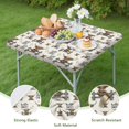thumbnail image 4 of Beige Highland Cow Fence Daisy Pattern Square Fitted Tablecloth with Elastic Edge,Square Table Cover,Washable Elastic Table Cover for Home Kitchen Party Decor 34"x34", 4 of 6