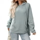 thumbnail image 2 of Sudadera con Capucha Extragrande para Mujer, Informal, de Larga, de Punto Gofre, con Cordón Ajustable, Abertura Lateral y Bolsillo. Verde L, 2 of 9