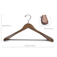 thumbnail image 2 of Perchas de madera para trajes Nature Smile Luxury, paquete de 12 unidades, color retro, 2 of 8