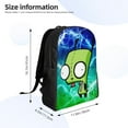 thumbnail image 2 of Invader Zim Backpacks Casual Daypacks Student Book Bag Printing Satchel Rucksack Lightweight Schoolbag, 2 of 8