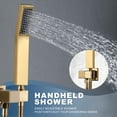 thumbnail image 5 of Wowow Single Handle 2-Spray Shower Faucet 1.8 GPM with 10 in. Square Shower Head and Adjustable Heads in Gold, 5 of 5