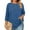 Royal Blue_#624001, variant on Homozy Plus Size Tops for Women 3/4 Sleeve Shirts Crewneck Button Blouses Tunic Top Fall Spring Summer 2025(L-5XL Oversized)