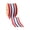 Red/Natural/White/B, variant on LaRibbons 2 1/2" Wired Ribbon | Red/White Flag Stripe | 10 Yard Roll
