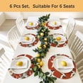thumbnail image 5 of Japanese Style Round 15 Inch Placemats Set of 8, Red Farmhouse Botanical Peony Birds HeatResistant Non Slip Place Mats for Dining Table, Wipeable Braided Kitchen Table Mats for Housewarming, 5 of 9