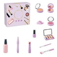 thumbnail image 2 of Girls Makeup Toy Set Pretend Play Cosmetics with Brushes Mirror Washable Accessories Role Play Gift for Kids Birthday Christmas(Purple), 2 of 7