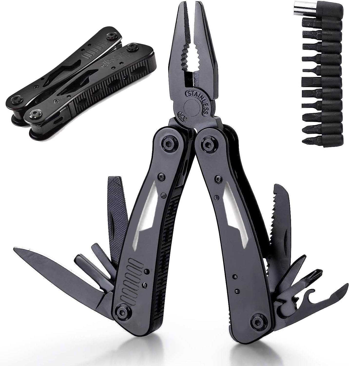 23 In 1 Camping Multi Tool Multitool Pliers Knife Set Folding Pocket 23 In 1 Camping Multi Tool Multitool Pliers Knife Set Folding Pocket