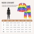 thumbnail image 4 of Salouo Colorful Tie Dye Pattern Women's Pajamas Set Long Sleeve Button Down Sleepwear Soft Pj Lounge Sets for women 2 Piece Pjs Set with Long Pants-XX-Large, 4 of 7