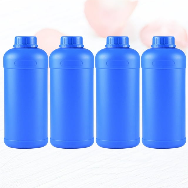 CTIRCHIU 4Pcs Sealed Chemical Bottles for Factory Use Blue Hdpe Sample Bottles Leak Proof