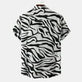 thumbnail image 3 of ALLLIST Collared Men Shirts Casual Big And Tall Short Sleeve Button Down Shirts Striped Black Clothes for Men, 3 of 8