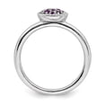 thumbnail image 2 of 925 Sterling Silver Amethyst Stackable Ring Birthstone February Gemstone, 2 of 8